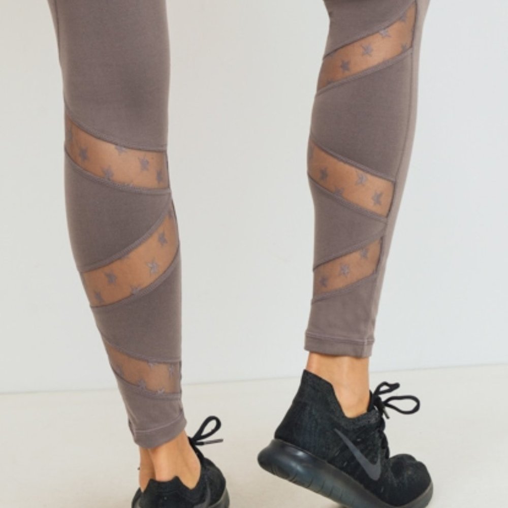 NWT! Mono B Leggings in Cosmic Taupe - Picture 3 of 8